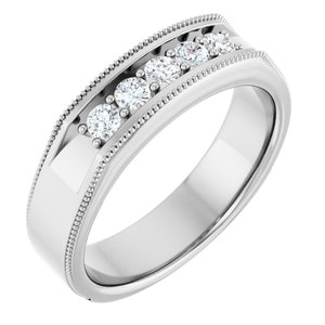 14K White 1/3 CTW Men-s Diamond Ring 
